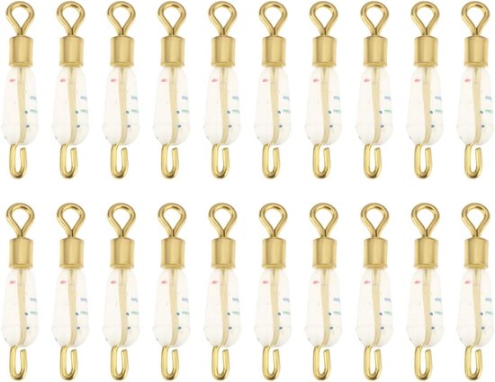 Allecto- Snelle-verbinding-wartels - Voerkorf-wartels - Goudkleurig - 50 stuks - Visspullen - Geschikt voor Feeders - Gouden spot. van Merkloos