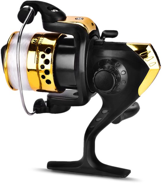 Allecto - Spinning molen - Vissen - Lichtgewicht - Geel - Friswater - Extra bandapparaat - Geschikt voor vissen - Geel model van Merkloos