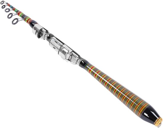 Allecto - Telescopische Vishengel - Carbon Fiber - 1.2m-2.4m - Spinning Fishing Rod - Geschikt voor Surf- en Zeevissen - Voor Vissers van Merkloos