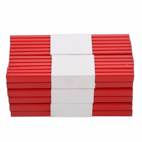 Allecto - Timmermanspotloden - Bouwpotloden - Zwart Hard Lood - 72 Stuks