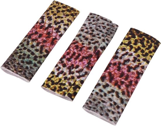 Allecto- Vingerbeschermers voor vissen - Beschermer - Huidpatroon - Vissersaccessoire - Enkele vingerbeschermer - Beschermt tegen vlieglijnen en haken - Geschikt voor vissen - Blauw 3-delige vingerbeschermers, visserijmateriaal met patroon. van Merkloos