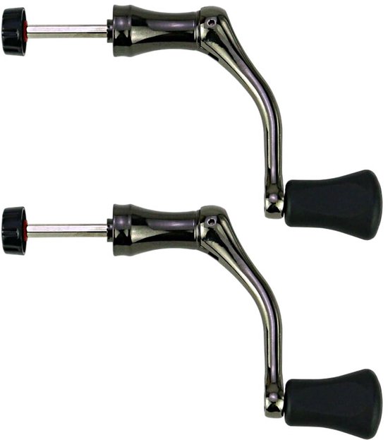 Allecto - Viskarhengel - Metaal - Rocker Grip - Zwart - Draaihendel - Vismolen - Geschikt voor de meeste vismolens van Merkloos