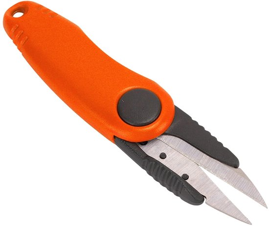 Allecto - Vislijn Schaar - Visgerei Schaar - Handig en compact - Oranje - Vislijn Clipper - Perfect voor vissers - Geschikt voor alle vistechnieken van Merkloos