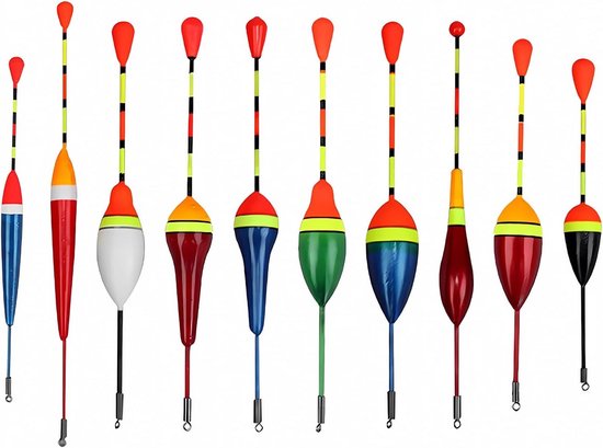 Allecto- Vissen Dobbers - Forellen Dobbers - Set van 10 - Geschikt voor verschillende grootte vissoorten van Merkloos