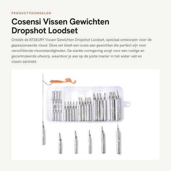 Allecto - Vissen Gewichten - Dropshot Loodset - Slim Ontwerp