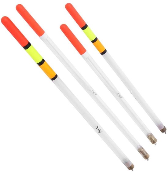 Allecto - Vissendobbers - Zoutwater Zoetwater - Drijvende dobbers - Transparant - Vissport - Geschikt voor vissers - 2.0 formaat - 10 stuks