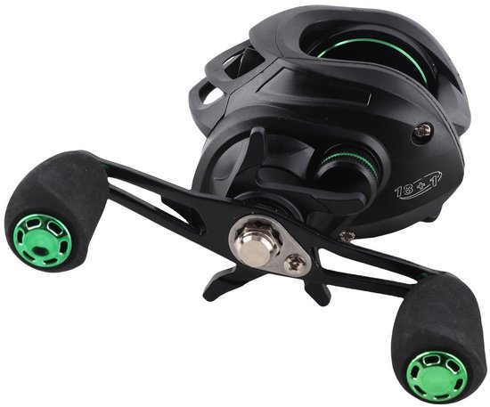 Allecto - Visserij-reel - Spinning Rollen - Comfortabele Grip - Baitcasting Visserij-reel - Vissen Accessoire - Geschikt voor zowel links als... van Merkloos