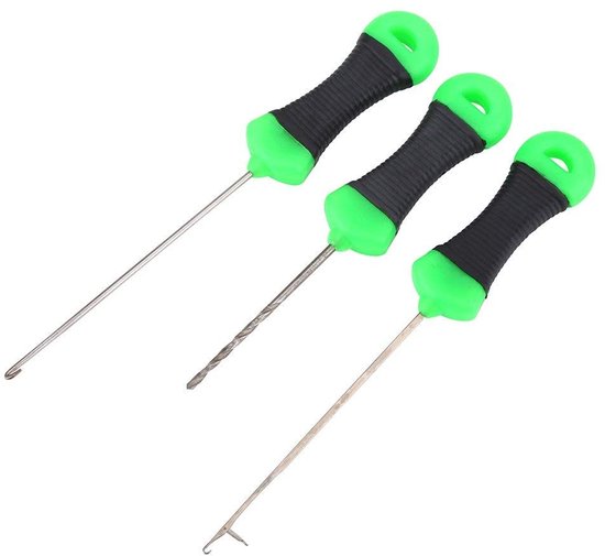 Allecto - Vissersgereedschap - 3-delige set - Lichtgewicht en draagbaar - Groen - Perfect voor zeevissen - Inclusief baits en naalden - Geschikt vo... van Merkloos
