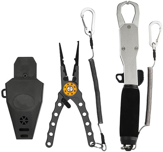 Allecto - Vistentangen - Aluminium - Multifunctioneel - Draagbaar - Vistentangenset - Viscontrole - Ideaal voor Vissers - Zwart model van Merkloos