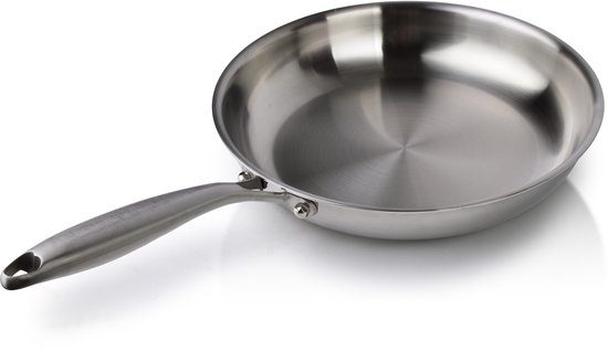 Allesken RESTA Serie - Roestvrijstalen Pan - 28cm - Ergonomische Handgreep - Stijlvol Ontwerp van Merkloos