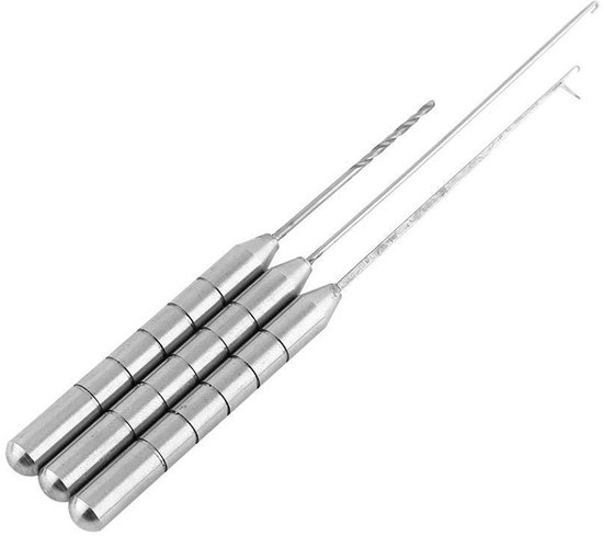 Alomejor 3-in-1 Aluminium Bait Needle Set - Duurzame Vistuigen Accessoires van Merkloos