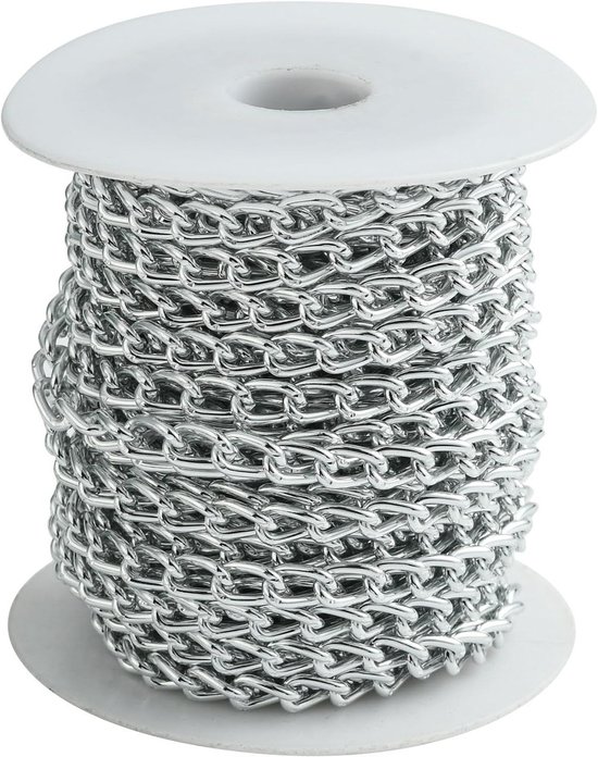 Aluminium Armor Kettingen van 10 Meter - Ongeweldde Ovalen Schakels voor Sieraden en Kettingen maken