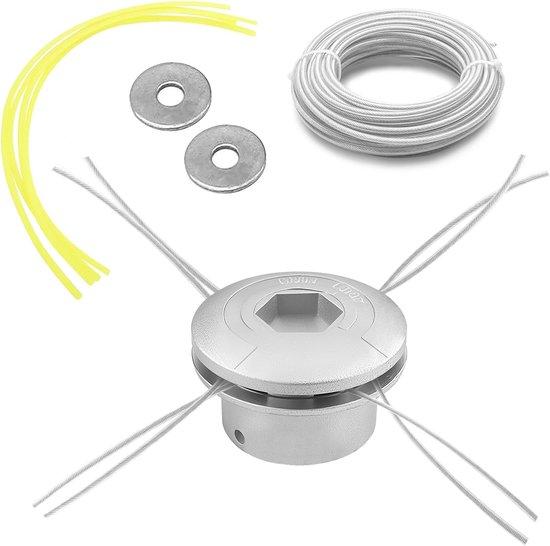 Aluminium draadkop, universeel met draad, 10 m, maaikop, bosmaaier