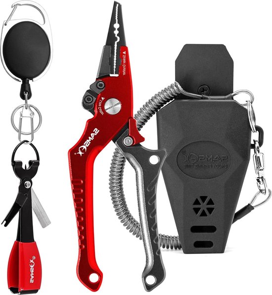 Aluminium vastzettang voor hengelsport - vis tang met snel gereedschap voor nagelknopen - zinger-retractor van Jaxon