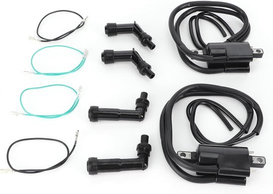 Aluminiumlegering ontstekingsspoel en bougie set met bougiehoes geschikt voor CB350F, CB400F, CB500 en CB550