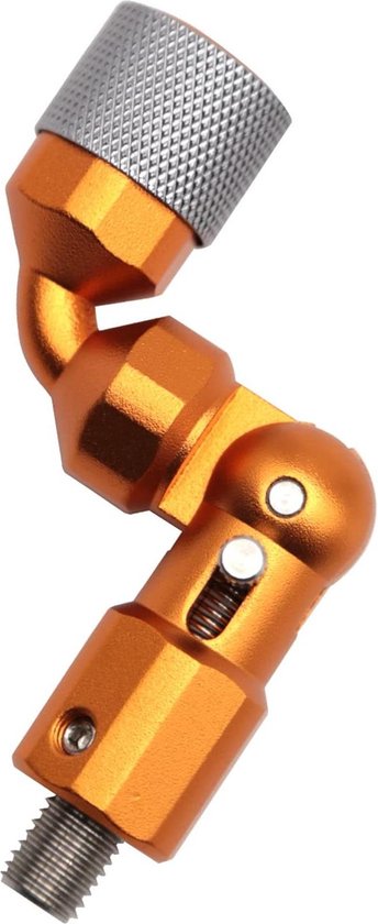 Aluminiumlegering schepnet connector tilt barbell outdoor landing net vouwgereedschap joint tackle grof vissen mini karper snelspanner connector - goud van Merkloos