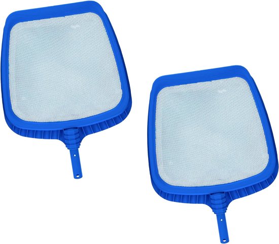 Amapool Basics zwembadschepnet, zwembadschepnet set van 2, bladschepnet, vlak schepnet, oppervlakteschepnet, fijnmazig, zwembadaccessoires voor zwembadreiniging