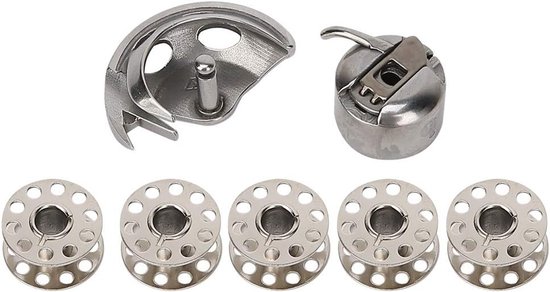 Ambachtelijke Naaidoos met 5 Spoelen voor Antieke Naaimachines - Perfect voor Creatieve Projecten en Hobby's