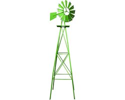 Amerikaanse windmolen hoogte 250 cm US windmotor groen kogellager in Western-design