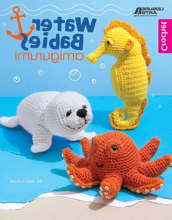 Amigurumi Haakpatronen - Kleine Knuffels - Zee Dieren Haken - 48 Pagina's - 21.59 x 28.58 cm van Merkloos