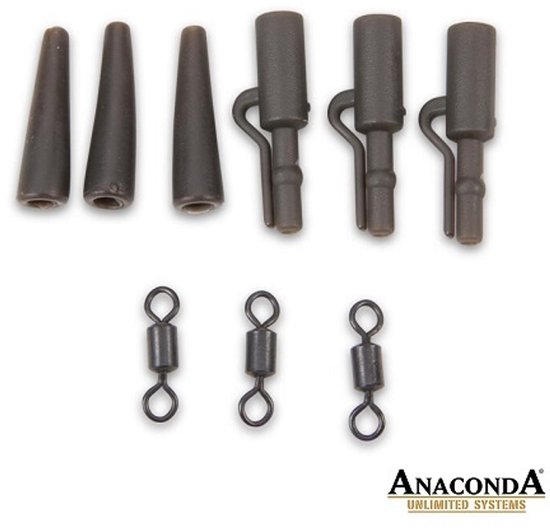 Anaconda Lood Safety Lead Clip Power Pack Army Green 3 STUKS van Merkloos