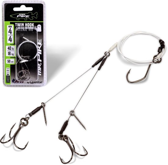 Angelhaken voor het vissen met een twin hook-release rig - 50 cm - maat 4