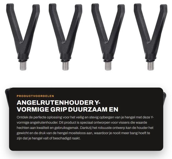 Angelrutenhouder Schokbestendig - Hengelsteun Boot - Hengelsteun Feeder - Antislip - Kunststof - Bescherming tegen slijtage