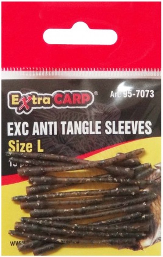Anti-Tangle Sleeves 'Large' - 15 stuks - 53mm - Camo - Karper onderlijn - Rigmateriaal Karpervissen van PB Products