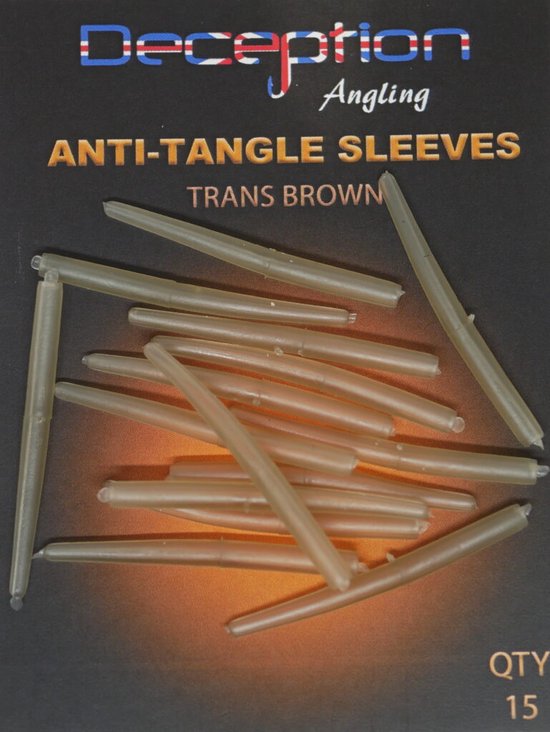 Anti Tangle Sleeves Trans Brown Qty : 15 van Korda