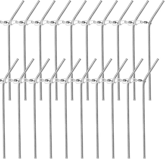 Anti-Tangle Tree Set voor Vissen - 20-delige Set met Metalen Spacer en Sleeves voor Feeder Vissen, Karperaccessoires en Hengelsport Benodigdheden