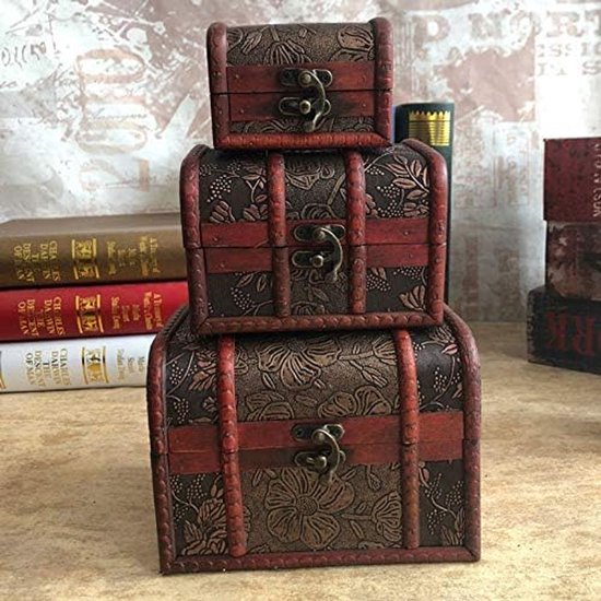 antieke houten doos mooie vintage collectie doos klassieke sieraden diverse doos creatieve verpakking rekwisieten