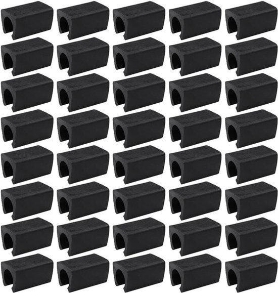 Antislip Stoel Slee Vloerbeschermers - Set van 40 Stuks - Metalen Stoelen - Meubelbeen 14mm - Stoel Voet Rail Beschermers