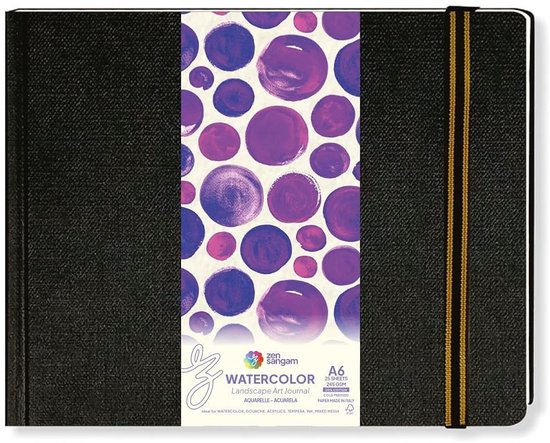 Aquarel tekenboek A6 - 245GSM katoen koudgeperst papier - 50 pagina's
