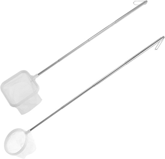 Aquarium Net - Schepnet Visnet - Aquarium Onderhoud - Fijnmazig Micromesh - 56.4 cm - Wit