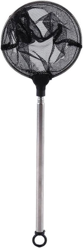 Aquarium Schepnet - Visnet Garnalennet - Aquarium Onderhoud - Verstelbare Telescoopsteel - 16-44 cm - Zilver van Merkloos