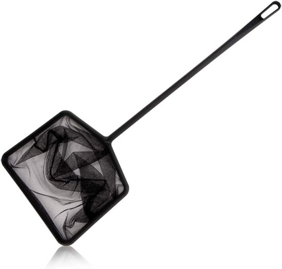 Aquarium Schepnet - Visnet Garnalennet - Vissen Vangen - Zacht Visnet - 21 cm - Zwart