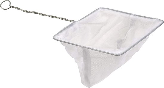 Aquarium Visnet - Schepnet Vissen - Vissen Vangen - Fijn Gaas - 13 x 15 cm - Zilver van Merkloos