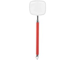 Aquarium Visnet Telescopisch Vis Garnalenvangnet Skimmernet met Uitschuifbare 18-53cm Lange Handgreep voor Betta Vistank (Vierkant - Rood)