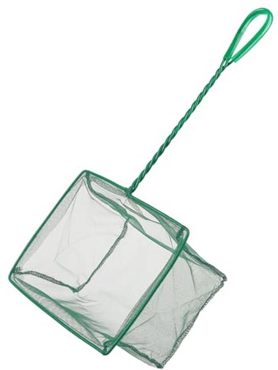Aquarium Visschepnet 10-25 cm met Gevlochten Handgreep - Fijnmazig Reinigingsnet voor Kleine Viskweken en Koivijvers