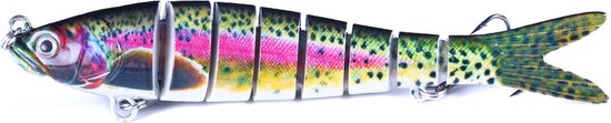 ArRa K – Rainbow Trout Plug 14 cm / 23 g – Realistisch Kunstaas met 3D Ogen & Dubbele Haken – Hardbait / Lure voor Roofvissen