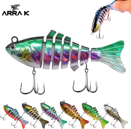 ARRA K - Realistische kunstaas - hardbait set van 6 stuks - Lure - Roofvissen - lokaas - kunstaas van ARRA K