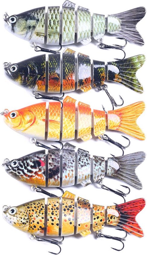 Arra Kids - Realistische kunstaas - hardbait set van 5 stuks - Lure - Roofvissen - lokaas - kunstaas van Arra Kids