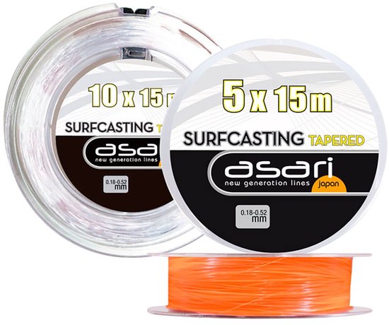 Asari 15 M Taps Toelopende Onderlijn Transparant 0.20-0.57 mm