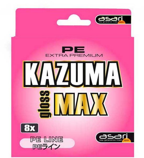 Asari Kazuma Gloss Max 300 M Gevlochten Vislijn Roze 0.120 mm van Merkloos