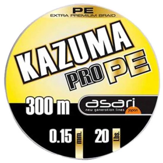 Asari Kazuma Pro Pe Gevlochten Vislijn 300 M Grijs 0.150 mm van Merkloos