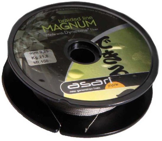 Asari Magnum Gevlochten Vislijn 10x100 M Grijs 0.400 mm van Asari