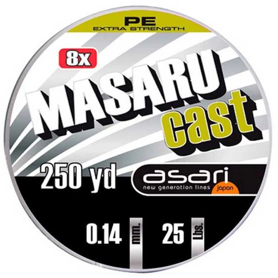 Asari Masaru Cast Gevlochten Vislijn 230 M Groen 0.140 mm van Merkloos