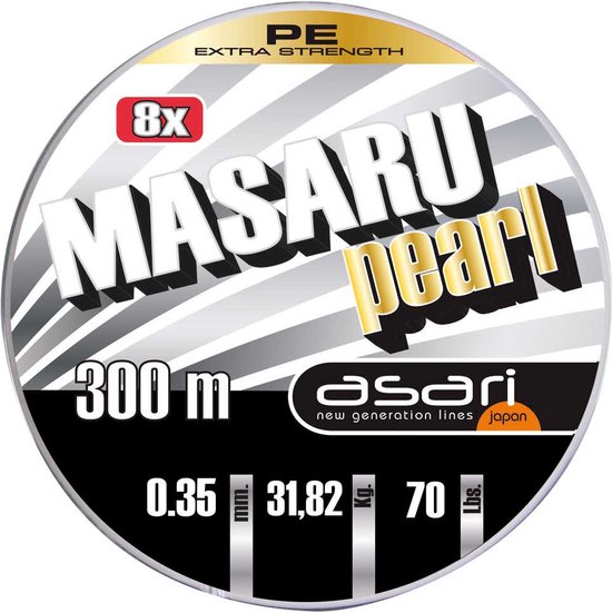 Asari Masaru Pearl Gevlochten Vislijn 300 M Groen 0.400 mm van Asari