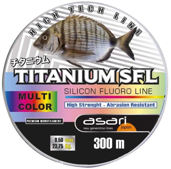 Asari Titanium Sfl 300 M Flurocarbon Transparant 0.500 mm