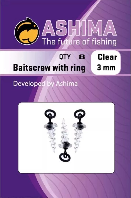 Ashima Baitscrew With Ring 3mm Clear van ASH
